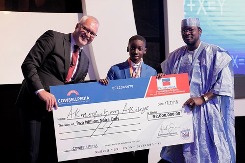 Cowbellpedia Winner Akinfoluhan Akinleye